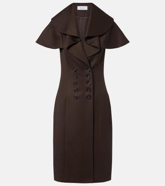 Alexander McQueen Draped wool minidress