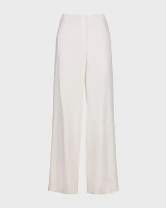 Anne Fontaine Preston Designer Crepe Pants in White at Nordstrom, Size 40 Eu