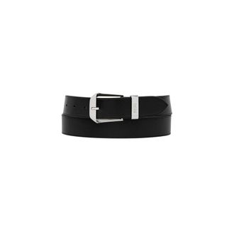 Kenzo Buckle Leren Riem - unisex - Accessoires - Zwart - Maat: 75 CM Leer