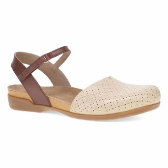 Dansko Womens Rowan Hybrid Flat Sandals In Sand Leather