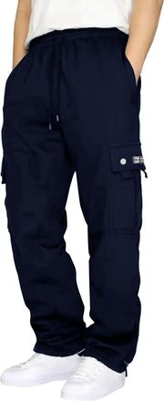 Generic Men s Casual Fleece Joggers Drawstring Sweatpants Trousers Cotton Stretch Athletic Pants Cargo Work Trousers Men Comfort Tracksuit Bottoms Pants Loose