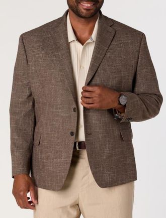 Michael Kors Big & Tall Textured Sport Coat V2 in Brown at Nordstrom, Size 52