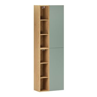 Petits Meubles Columna de pared para hornacina mate paneles laminados verde