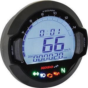 OEM Contachilometri Universale Nero Per Moto Koso Dl-03sr Con Retroilluminazione Bianca