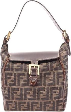 Fendi Pre-owned Zucca Canvas Leather Handbag - - Pre-owned - Donna - Marrone - ONE SIZE