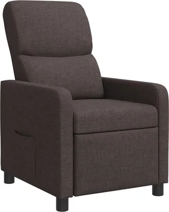 vidaXL Recliner Marr&oacute;n Oscuro Tela Vidaxl