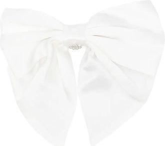 Maje bow hair clip - women - Silk/Iron/Brass - One Size - White