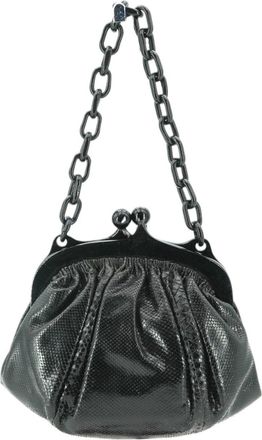 Fendi Vintage Leren Handtas Avondtas