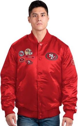 Starter Mens Starter Scarlet San Francisco 49ers Exclusive Satin Full-Snap Varsity Jacket at Nordstrom, Size Xxx-Large