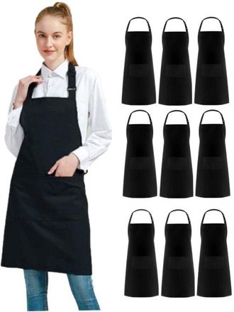 OEM Delantal Para Barbacoa Con Bolsillos Grandes - Delantal Unisex Ajustable - Ideal Para Chefs - Barbacoa Y Reposter&iacute;a - Naranja