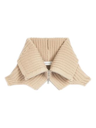 Dries Van Noten wool zip-up collar - men - Wool - One Size - Neutrals