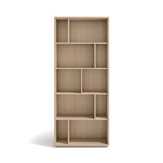 HERDASA Estanter&iacute;a librer&iacute;a en melamina nogal claro 191x80x32 cm