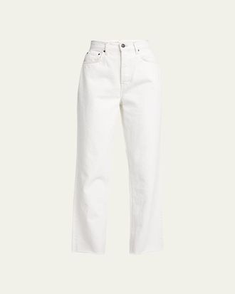 GRLFRND Cassidy Cropped Raw Hem Jeans