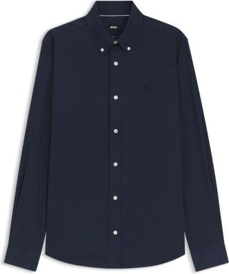 BOSS Slim-fit shirt in soft-touch cotton poplin