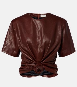 Magda Butrym Cropped leather top