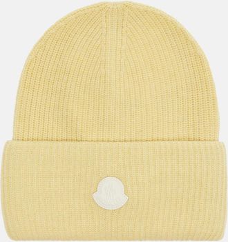 Moncler Gorro de lana y cachemir con logo