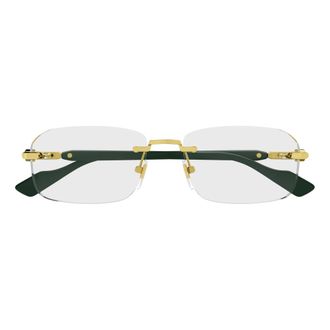 Gucci Occhiali da vista - unisex - Brillen - Geel - 56 MM - Accessoires