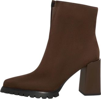 Cesare Gaspari Block Heel Boots Helen - Dames - Laarzen met Hak - Bruin - 39 EU - Su&egrave;de - Schoenen