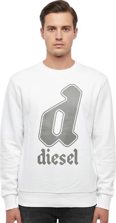 Diesel White Crew Neck Sweatshirt