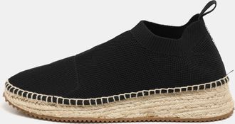 Alexander Wang Black Knit Fabric Dylan Espadrille Flats