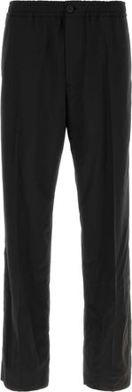 Ferragamo Mens Black Wool Blend Pant - Size EU 48 (Mens)