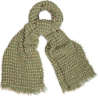 Saachi Saachi Crinkle Plaid Scarf
