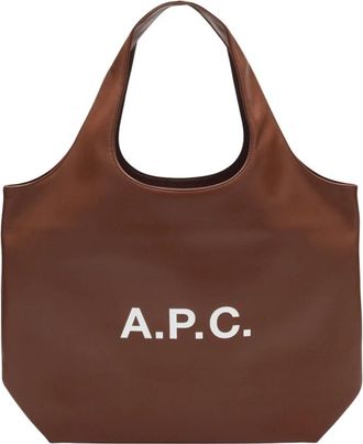 A.P.C. Ninon Tote Bag - Dames - Shoppers - Bruin - ONE Size - Polyester - Tassen