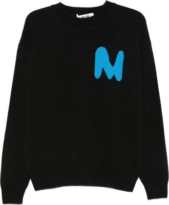 Msgm Black Crew Neck Sweater