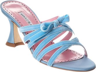 Manolo Blahnik Clementel 80 Velvet Sandal