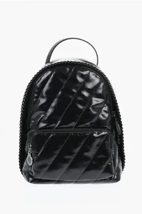 Stella McCartney Quilted Patent Leather Backpack size Unica