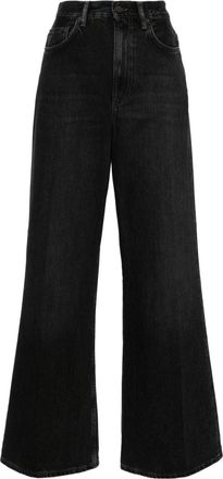 Acne Studios 2022F high-rise wide-leg jeans - women - Cotton - 27/34 - Black