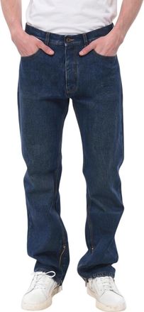 Off-white Navy Blue Relaxed Jeans