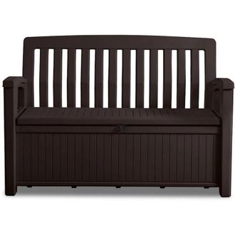 Keter Patio Bench panca baule cassapanca esterno in resina effetto legno Marrone - Keter
