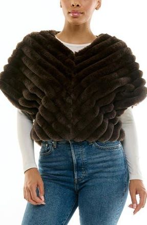 Nina Leonard Faux Fur Capelet in Rich Chocolate/Brown at Nordstrom Rack, Size X-Large