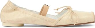 Maison Margiela Ballerina Schoenen met Vierkante Neus - Dames - Ballerinas - Bruin - 39 EU - Leer - Schoenen