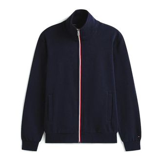 Tommy Hilfiger Zip-throughs, male, Blue, Size: 2XL Felpa