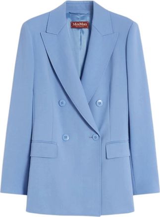 Max Mara Jassen - Dames - Blazers - Blauw - 2XL - Wol - Jassen