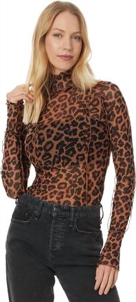 Free People Charlie Printed Mesh Top In Cats Meow