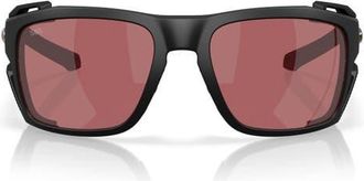 Costa King Tide 60mm Sunglasses in Matte Black /Rose 580G at Nordstrom