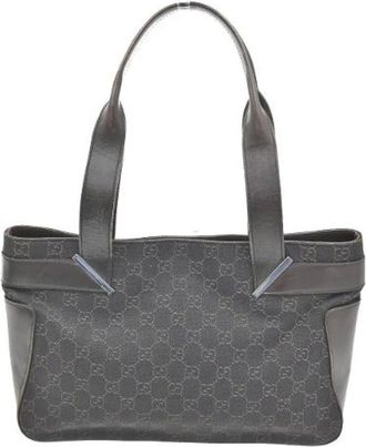 Gucci Pre-owned Handbags, female, Brown, Size: ONE SIZE Pre-owned Canvas Handbag