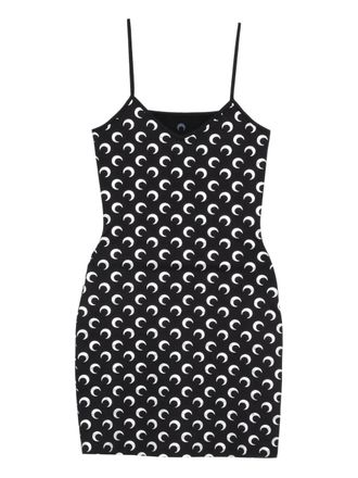 Marine Serre moon-print mini dress - Black