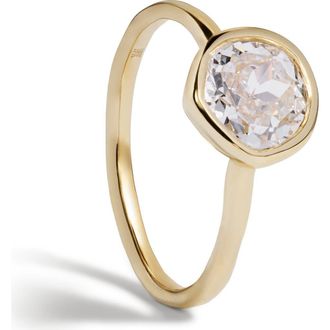 Monica Vinader Siren Lab Grown Diamond Ring in 14Kt Solid Gold /Lab Dia at Nordstrom, Size 4.5