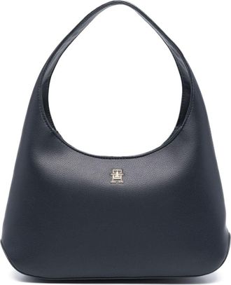 Tommy Hilfiger Staple logo-plaque shoulder bag - women - Polyurethane/Polyester - OS - Blue