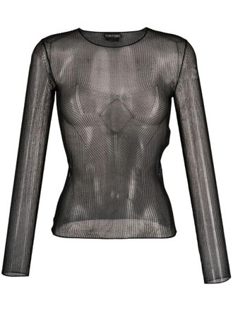 Tom Ford Doorzichtige tanktop - Zwart