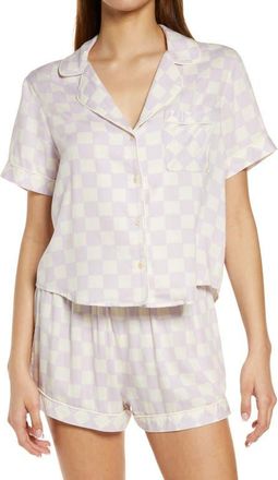 Rails Darcie Short Pajamas in Lavender Checkboard at Nordstrom, Size Small