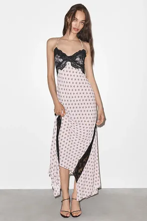 AFRM Vince V-Neck Lace Midi Dress