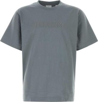 Burberry Grey Logo Crew Neck T-Shirt