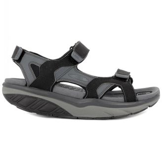 Mbt Saka 6S Sport Synthetic Leather Mens Hook and loop Sandals - Black Charcoal Grey - Size:UK 11.5
