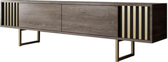 Asir Group LLC Mobili TV, tavolo TV, credenza bassa Stand Noce Gold