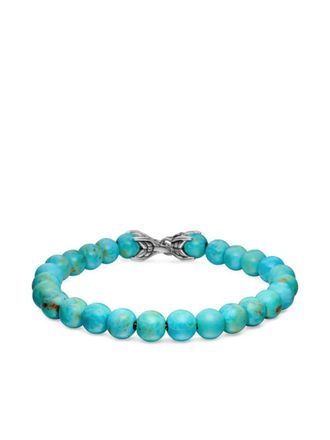 David Yurman sterling silver Spiritual Beads bracelet (8mm) - Blue